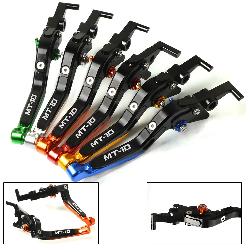 

Aluminum Motorcycle Motorbike Accessories Handlebar Grips Adjustable Folding Brake Clutch Lever For YAMAHA MT-10 MT10 MT 10 2016