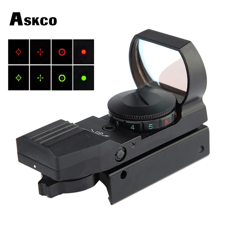 

Hot 11mm/20mm Rail Riflescope Hunting Optics Holographic Red Dot Sight Reflex 4 Reticle Tactical Scope Hunting Gun Accessories