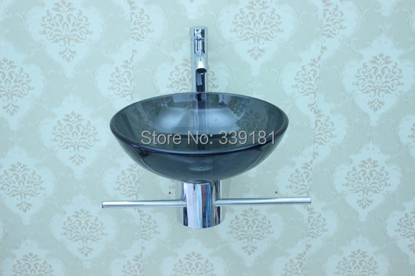 glass basin with stainless steel stand and faucet E-9 | Обустройство дома