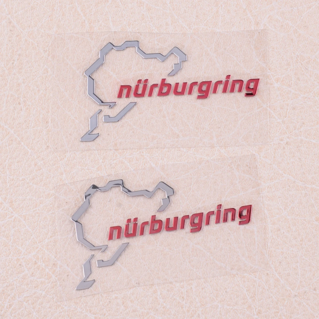 Beler 2 шт полированный хром Nurburgring моторная Спортивная наклейка с эмблемой для автомобиля Наклейка Логотип аксессуары