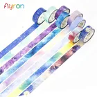 Декоративная Маскировочная лента для скрапбукинга, 15 мм х 7 м, космическая серия, лента со звездами г., для школы и офиса