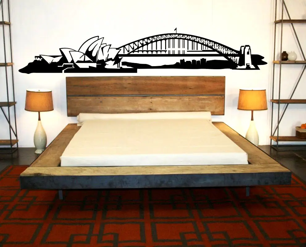 Sydney Skyline Наклейка на стену виниловая фреска спальня гостиная кухня Искусство Австралия съемные обои E553