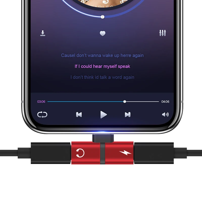Для 2 световых аудио конвертер сплиттер наушников Aux кабель адаптер для iPhone 7 8 Plus X