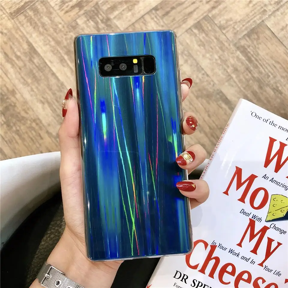 Аврора лазерный Силиконовые ТПУ IMD мягкий Bling чехол для samsung Galaxy S10 плюс S10E S9 A30 A50 A70