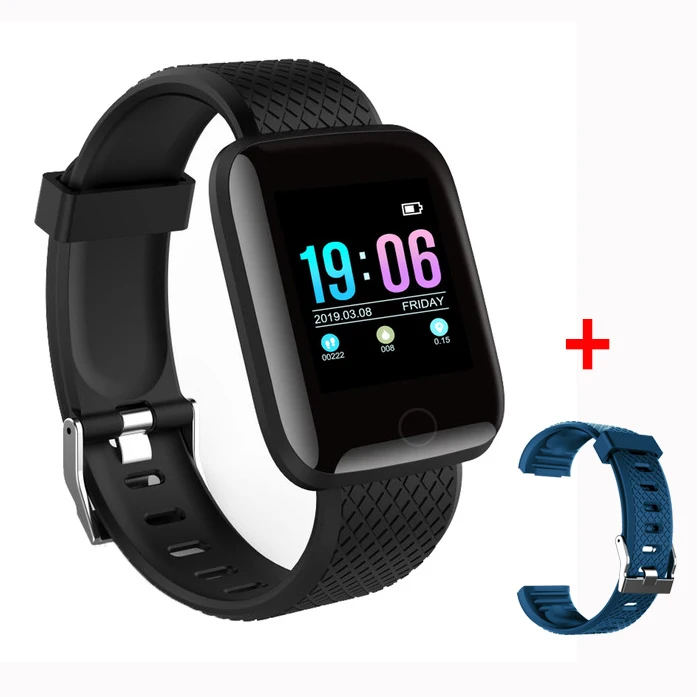 black blue LEMFO, умные часы для мужчин, кровяное давление, водонепроницаемые, умные часы для женщин, пульсометр, фитнес-трекер, спортивные часы для Android IOS - Цвет: black blue