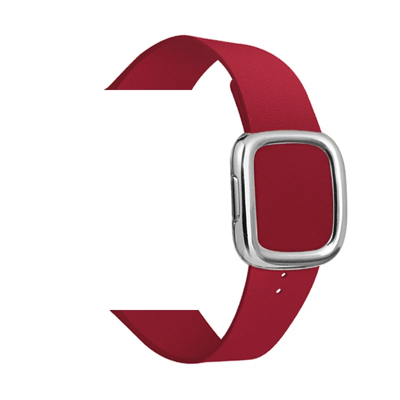 Чехол из натуральной кожи современный стиль ремешок для наручных часов Apple watch, версии 44/40 мм спортивный браслет на запястье, аксессуары для наручных часов iWatch, 4/3/2/1/42 38 м