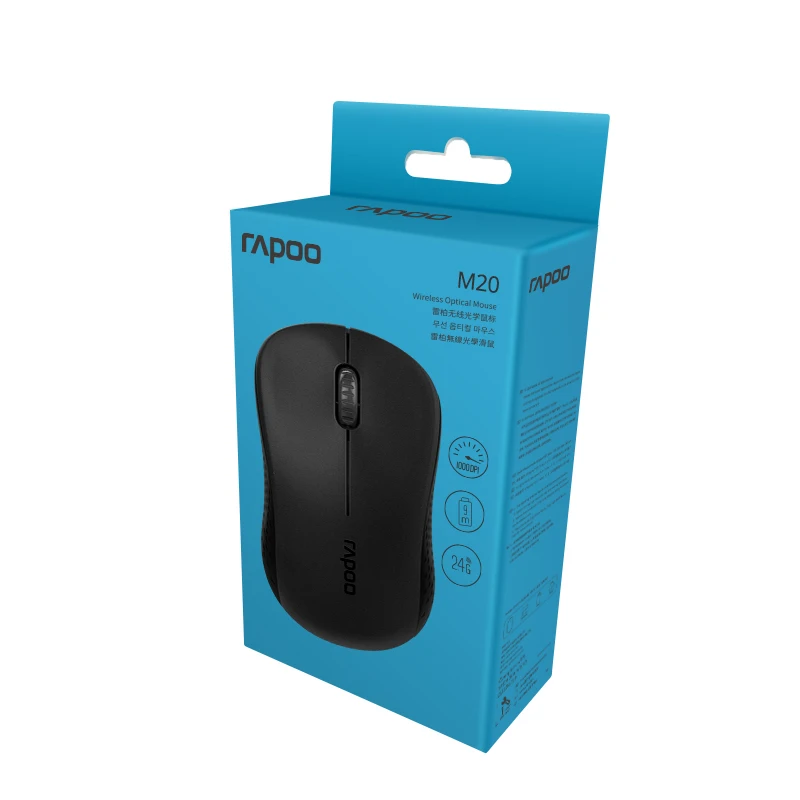 Оригинальная Беспроводная оптическая мини-мышь Rapoo M20, игровые мыши 1000 dpi для Macbook, ПК, ноутбука