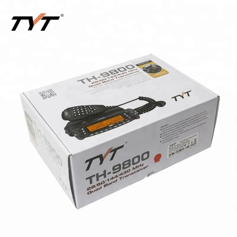 HOTTEST!!!TYT TH-9800 long distance car radio mobile walkie talkie 100KM Coverage VV,VU,UU Quad band Two-way radio Repeater enlarge