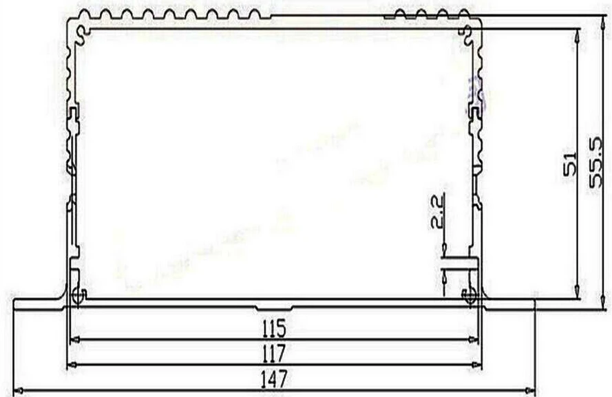 Алюминиевый корпус для устройств распределительный печатных плат 55*147х155 мм 4
