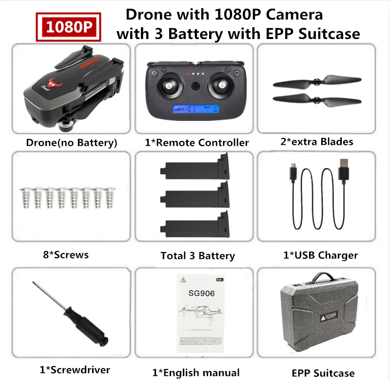 B6 1080P EPP Box SG906 Радиоуправляемый Дрон wit 5G 4K wifi камера gps Дрон бесщеточный селфи Дрон складной Квадрокоптер с камерой VS SJRC F11 JJRC X9 Дрон - Цвет: B6 1080P EPP Box