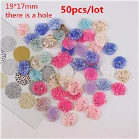 50pcs one lot Kawaii смолы, натуральная основа, цветок, одеяло «хвост русалки» платье принцессы Разноцветные flatback кабошоны-аксессуары из смолы - Цвет: 50pcs one lot
