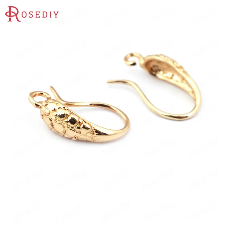 Champagne Gold Color 28034) 10 шт. высота 15 мм античные серебряные латунные серьги крюк Diy ювелирных изделий серьги аксессуары оптом - Цвет: Champagne Gold Color