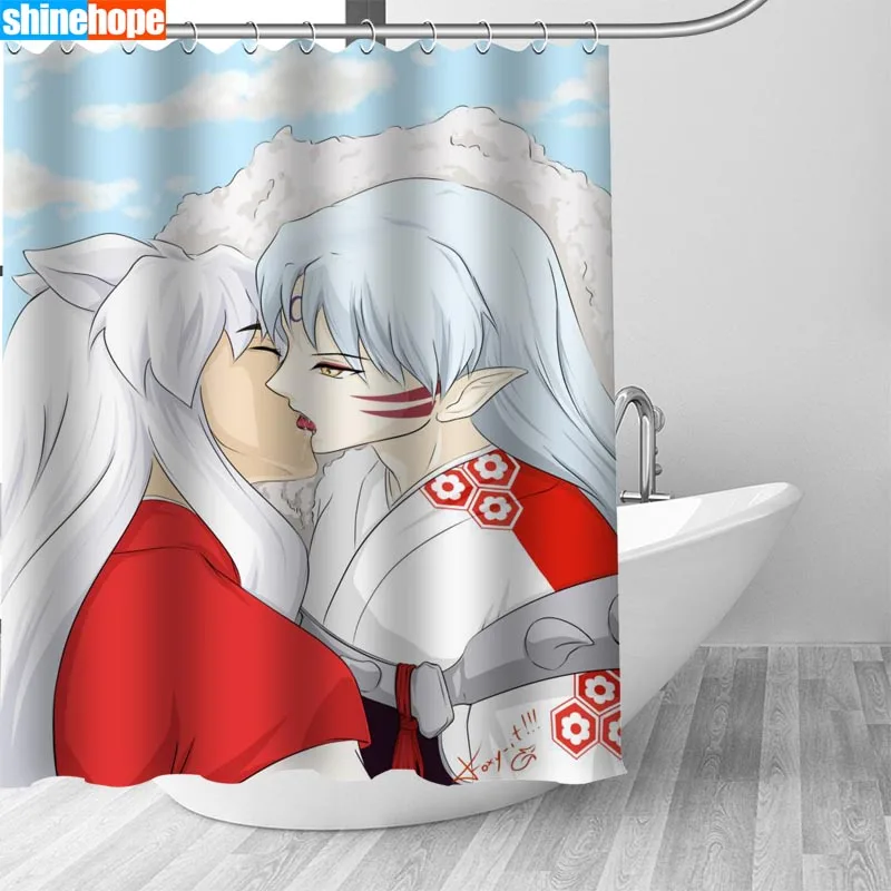 150x180 см скандинавские фотографии полиэстер водонепроницаемый InuYasha Аниме занавеска для душа s высокое качество занавес для ванной в ванной - Цвет: Shower Curtain 9