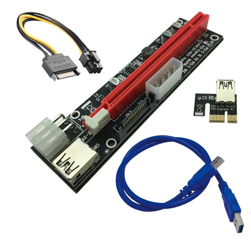 Карта майнинга SATA 4 контакта светодиодный контактов USB 3 0 PCI E|Компьютерные кабели