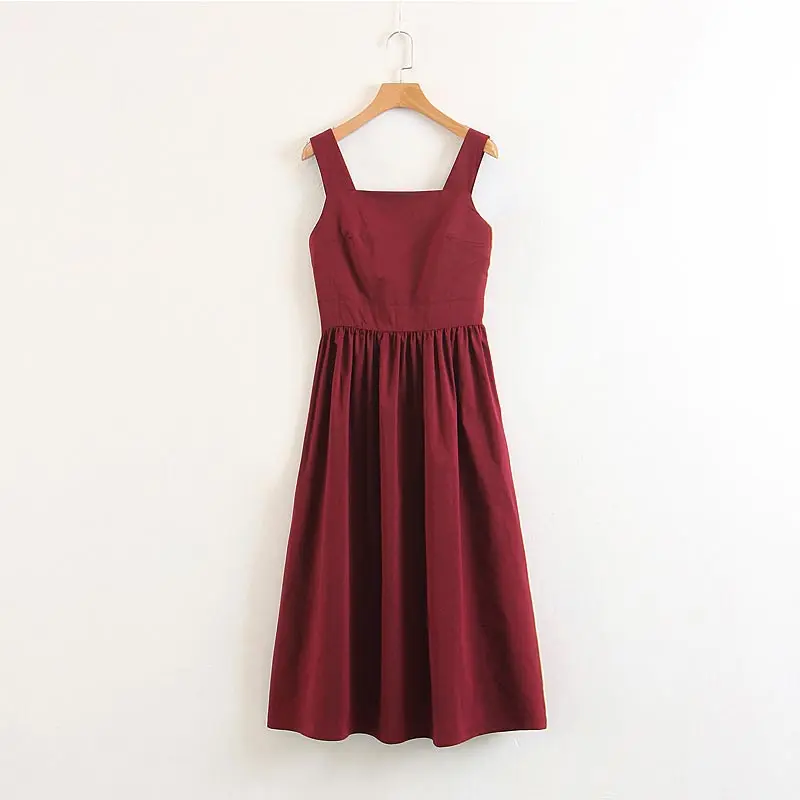 Женское летнее платье с открытой спиной без бретелек винтажное поясом платья