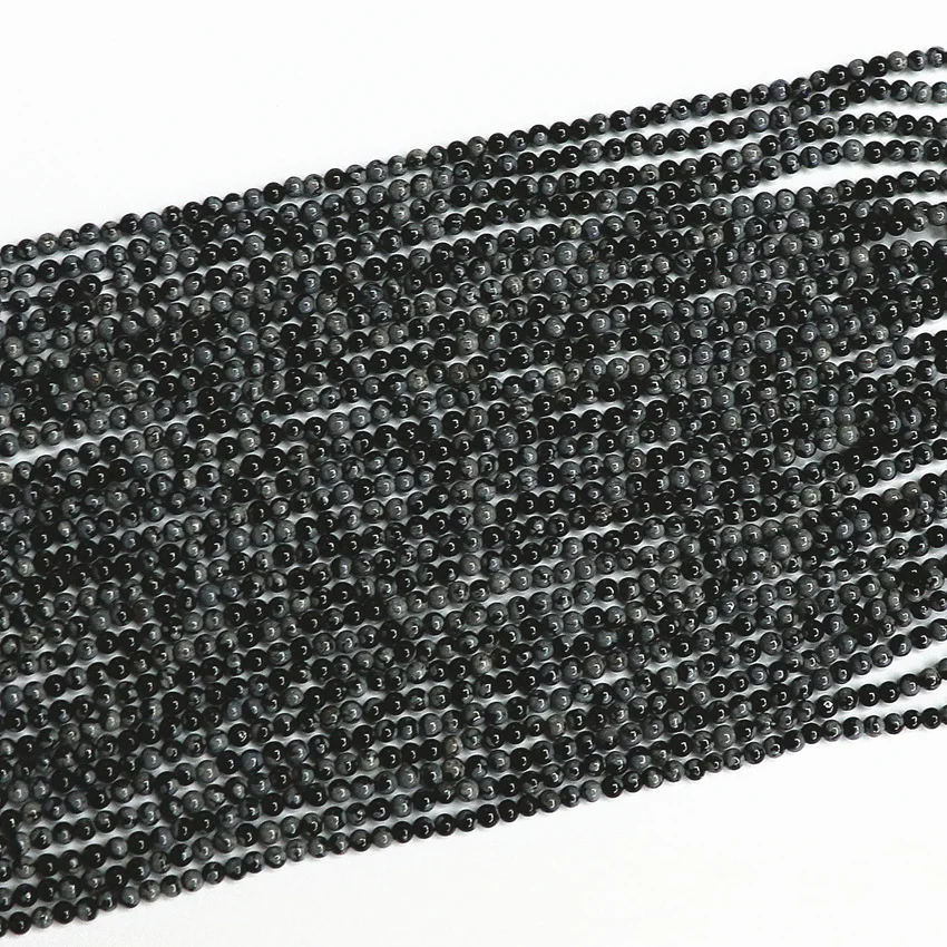 Натуральные круглые бусины из обсидиана в форме снежинок 2 мм 3 15 дюймов B484|beads for