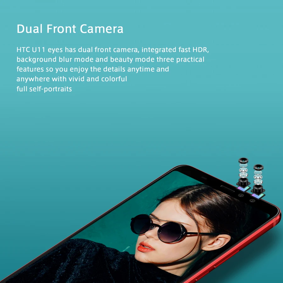 htc U11 глаза 4G LTE мобильный телефон 6," 4 GB Оперативная память 64 Гб Встроенная память Dual SIM Android8.0 Snapdragon652 OctaCore IP67 Callphone NFC
