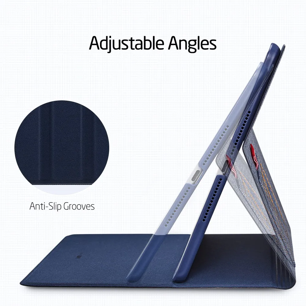Чехол для iPad Air 2, ESR из искусственной кожи Smart Cover Чехол-книжка с подставкой с функцией автоматического сна/пробуждения экологический чехол для Air 2