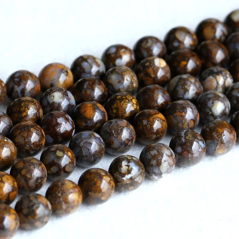 

Natural Genuine Bronze Brown Opal Round Loose Gemstone Stone Beads 4mm 6mm 8mm 10mm 12mm 15" 05219