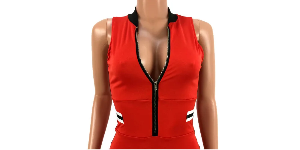 Красные Полосатые боди для Для женщин комбинезон женский комбинезоны Boho женские