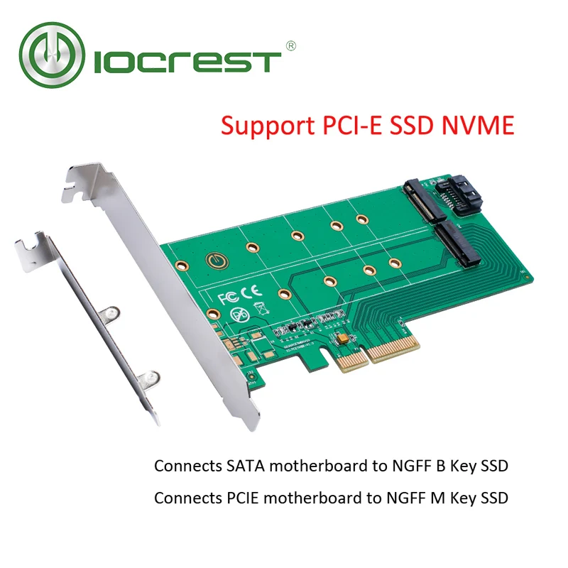 Адаптер iocest PCIe x 4 к M.2 NVMe SSD и SATA NGFF | Компьютеры офис