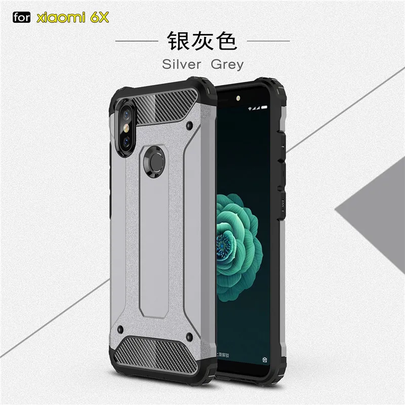 Для подходящих чехлов Xiaomi Mi A2 чехол 6X бампер ТПУ и ПК Броня для телефона MiA2 5