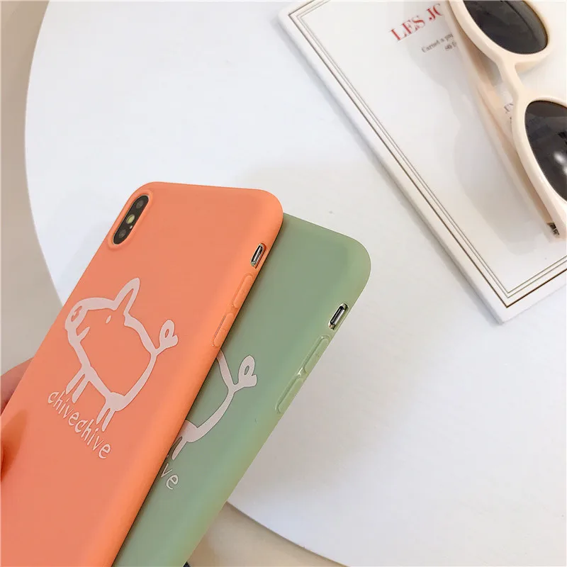 Чехол для телефона с милой Свинкой iphone XS Max X XR Мягкий силиконовый чехол из ТПУ 6 6s 7