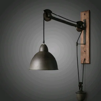 Деревенский винтажный настенный светильник с веревкой персонализированные