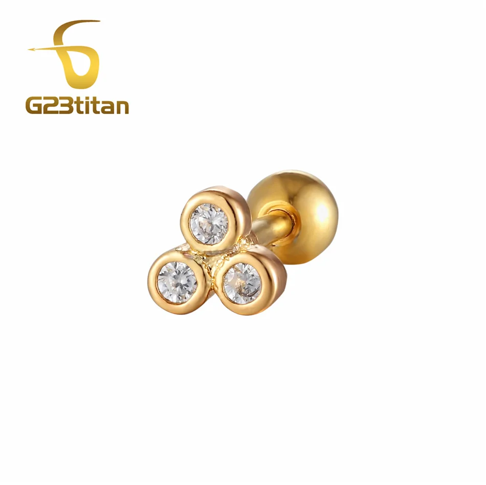 Ear Tragus Серьги с кристаллом из циркона 16G Медицинская сталь Хрящ Уха Пирсинг для пупка Штанга пирсинг уха верхняя Лабрет, украшения для пирсинга - Окраска металла: Ear Tragus