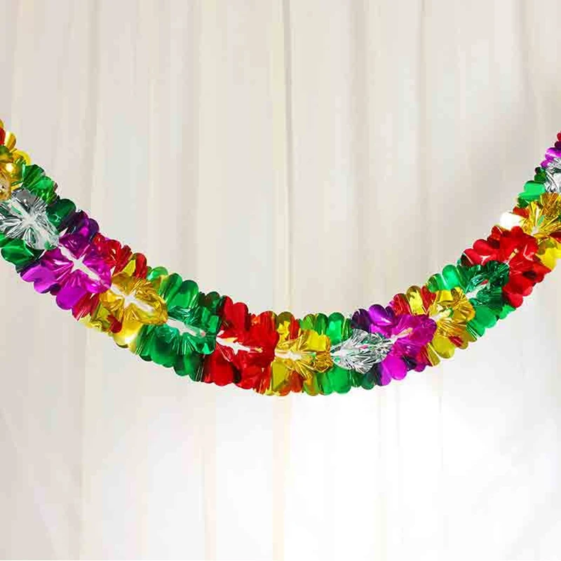 2 шт алюминиевая фольга цветок Гирлянда Висячие Баннер овсянка с днем рождения