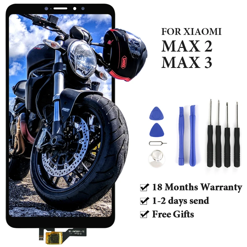 1 шт. OEM качественный ЖК экран для Xiaomi MAX 2/MAX 3 дигитайзер с/без рамки замена сборка