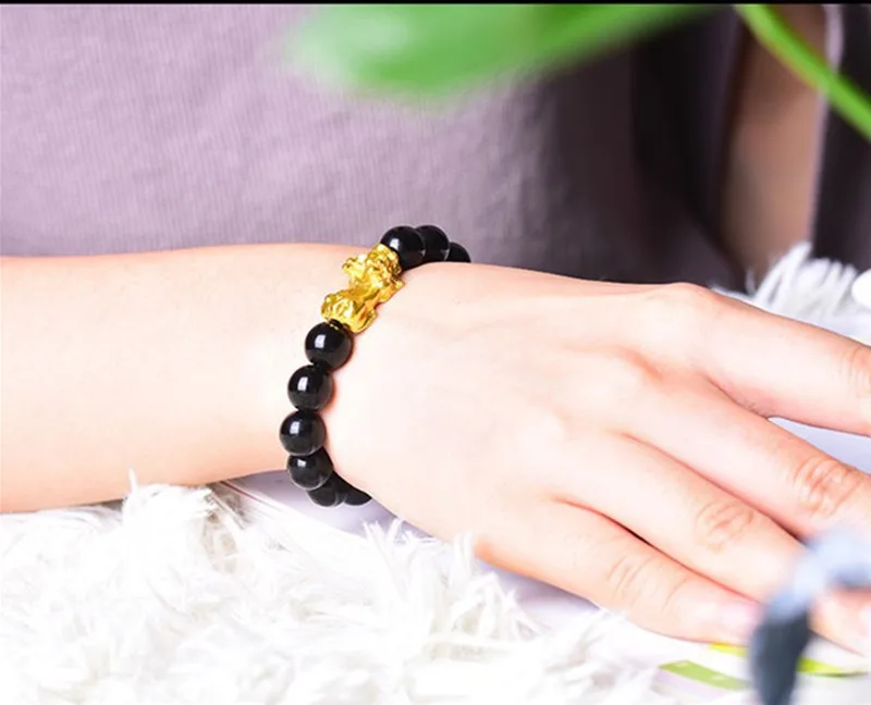 Натуральный Радужный обсидиановый браслет глаз пиксиу буддийские молитвенные