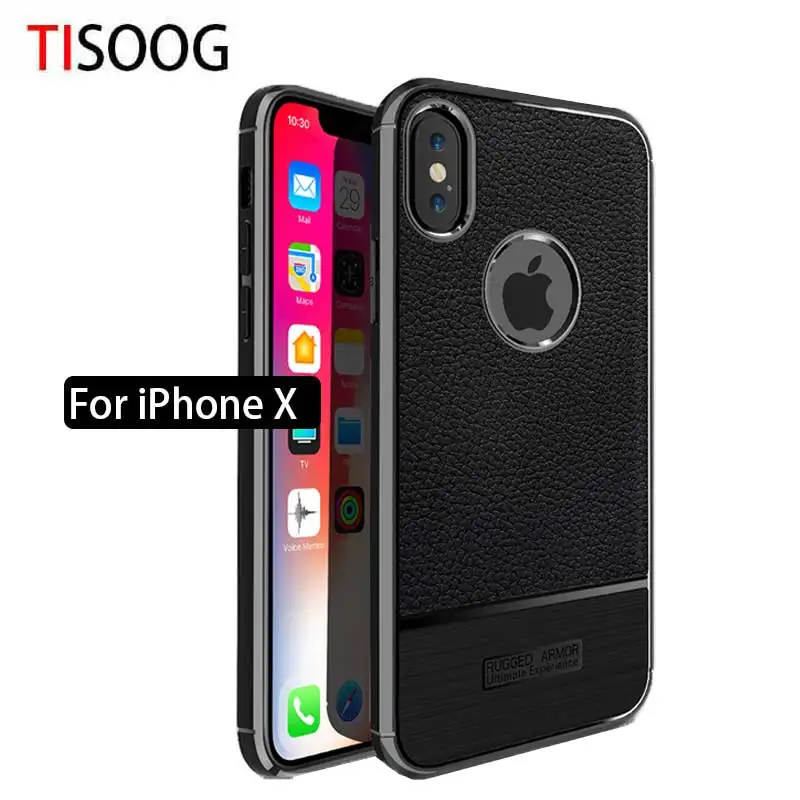 Новейший чехол TISOOG для iphone x полный защитный из поликарбоната и ТПУ силиконовый