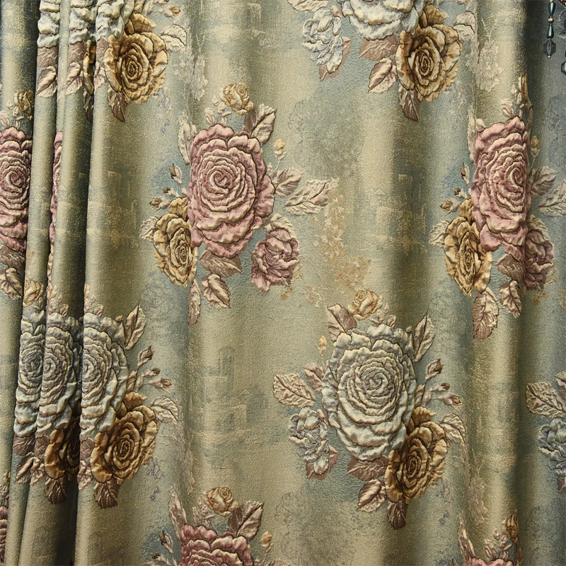 Топ Королевский благородный синий 4D жаккард затенение вилла шторы для гостиной с