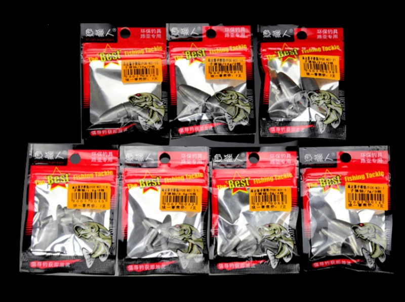 5 упаковок/партия рыболовный грузик из свинца приманки пули червь свинцовый