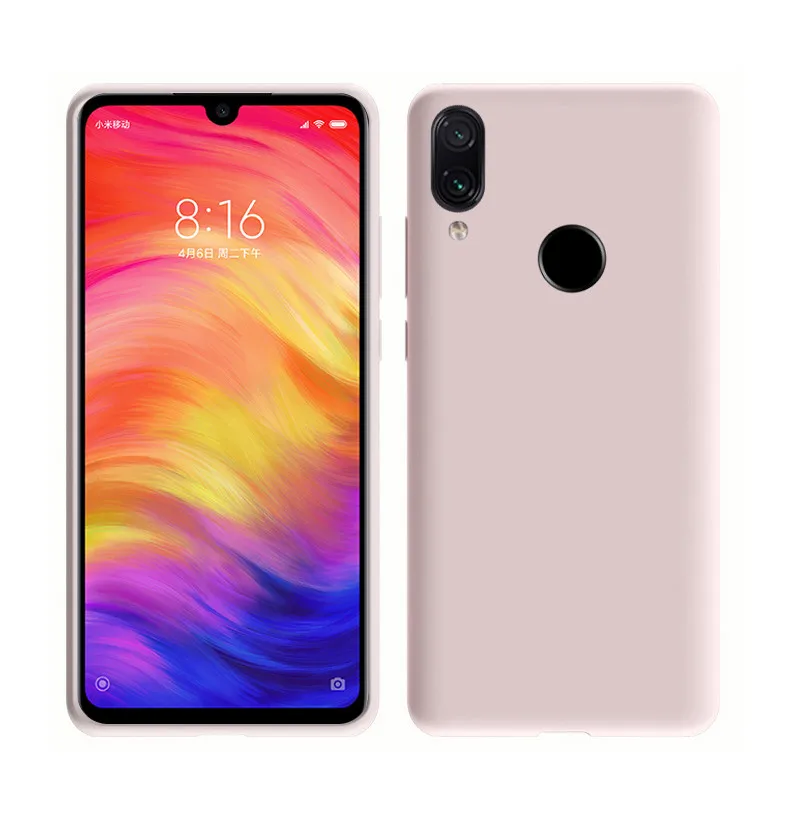 Жидкий силиконовый чехол для Xiaomi redmi Note 7, мягкий чехол для смартфона redmi 7, чехол для Xiomi Xaomi redmi Note7, 6,3 дюймов, чехол