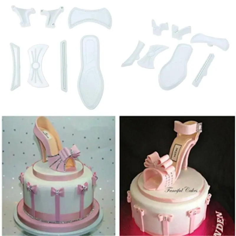 9 шт. Сделай своими руками пластиковые Fondant (сахарная) печенья прессформы высокий