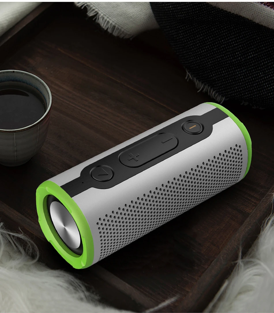 Водонепроницаемый портативный Bluetooth беспроводной динамик открытый бас стерео сабвуфер TWS 12 Вт громкой связи с микрофоном