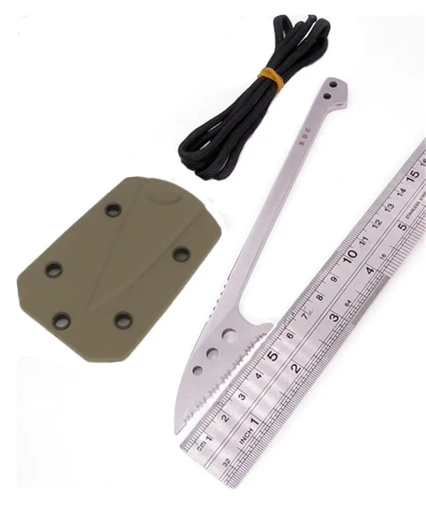 Serrated Tan Fish k Kydex оболочка весы из нержавеющей стали гарпун хлопья филе зубчатый комплект Охота выживания лагерь инструмент бушкрафт Лезвие Открытый - Цвет: Serrated Tan