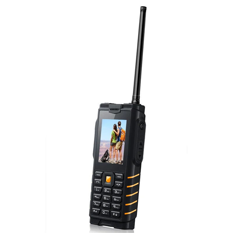 Ioutdoor T2 Прочный мобильный телефон IP68 Walkie-talkie Интерком 4500mAh Power Bank Сильный фонарик 2.4 "GSM Водонепроницаемая ячейка.