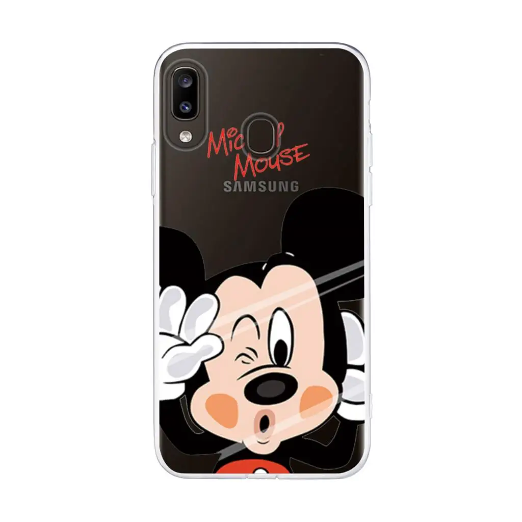 Transpatrent Silicone Case for Samsung Galaxy A90 A70 A50 A40 A30 A20 A10 Cute Mickey phone case |