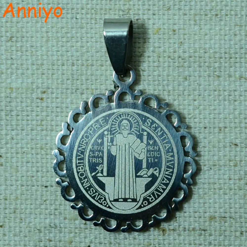 Anniyo catotic Patron Saint Benedict of nurasia Священная медаль кулон веревка ювелирные изделия VRSNSMV