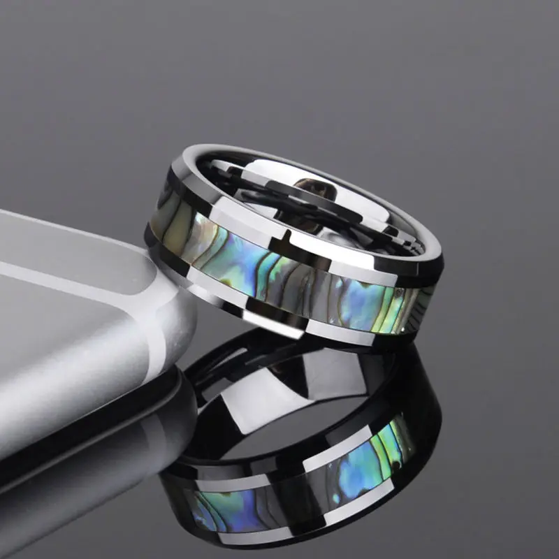 Кольца из карбида вольфрама для мужчин высокополированные ширина 8 мм