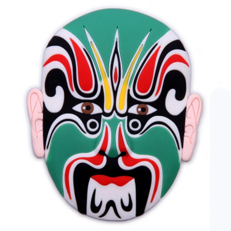 Мультяшная наклейка на холодильник в виде пекинской оперы мягкий магнит