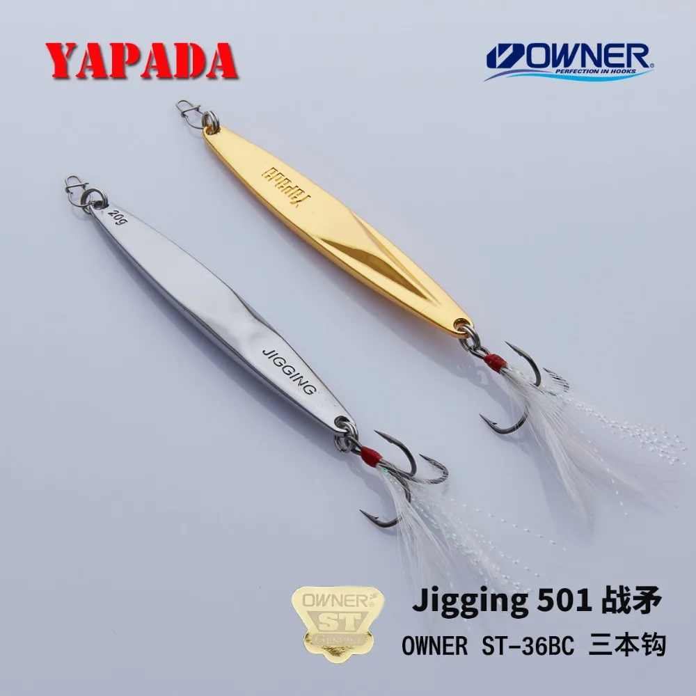 YAPADA Jigging 501 усиленный тройной крючок WarSpear + перо 20 г/91 мм 25 г/98 приманки для ловли