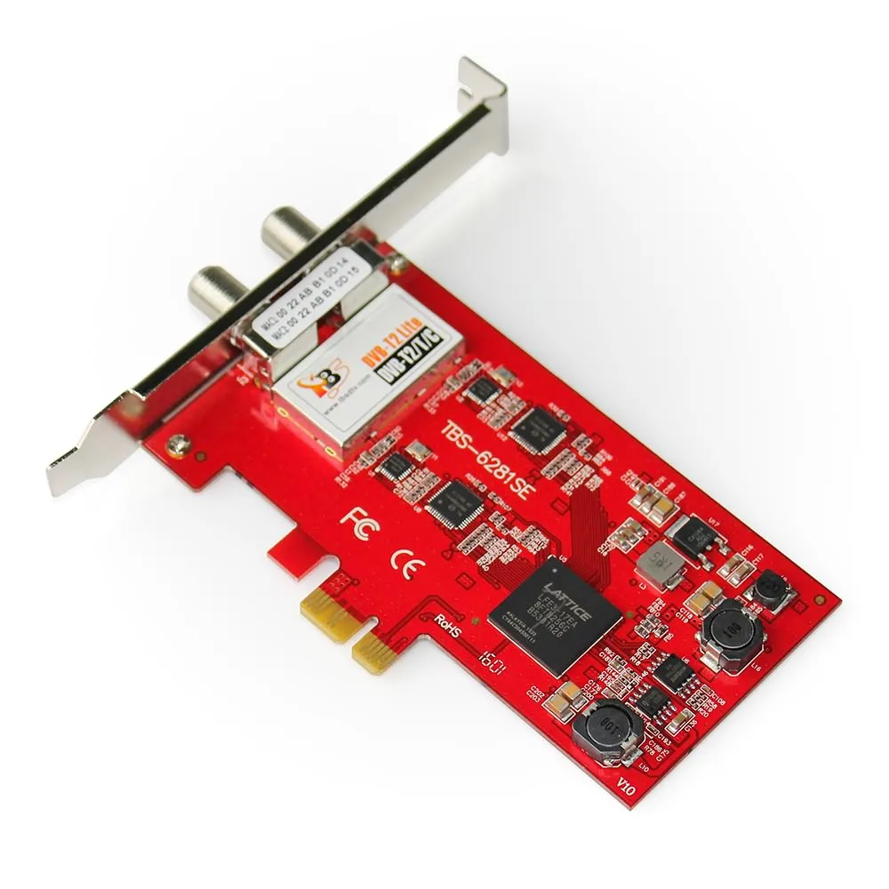 Двойной тюнер TBS6281SE/T/C PCIe Card наслаждайтесь FTA цифровым наземным/кабельным ТВ и