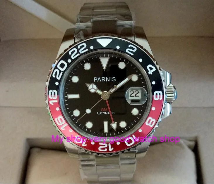 Часы мужские автоматические с вращающимся циферблатом 40 мм|watch red|watch menwatch men red |