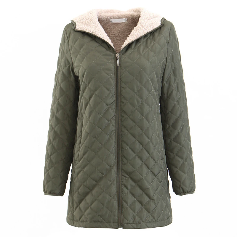 

Johnature Parkas Hooded Coats 5 Color Women 2021 Spring New Solid Color Casual Women Cloths Long Sleeve Quality Parkas