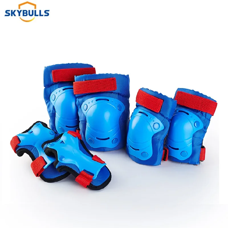 Skybulls 6 шт./компл. Детские наколенники налокотники на запястье протектор велосипед скейтборд скейт роликовая обувь на открытом воздухе спортивные защитные Шестерни набор