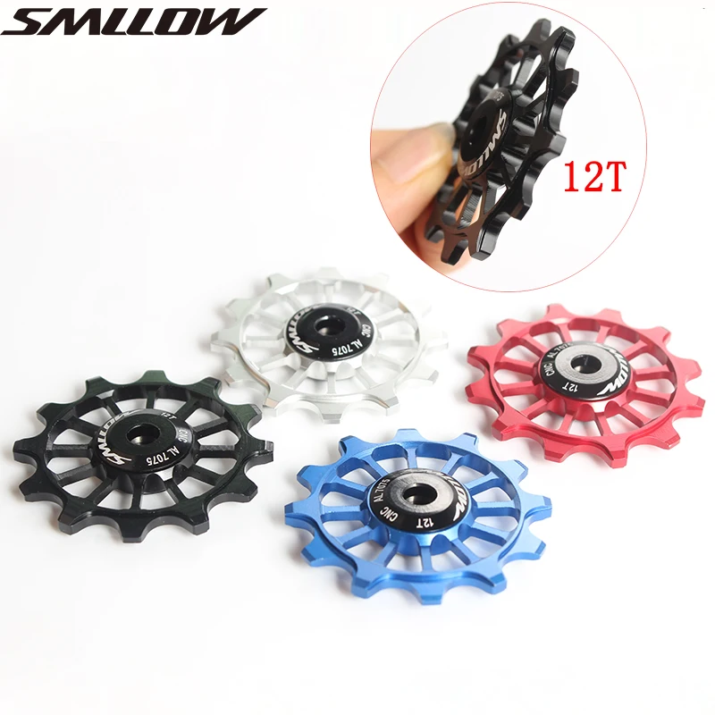 SMLLOW 1 шт. 4 цвета MTB Горный шоссейный велосипед 12 т задний переключатель шкив роликовый подшипник натяжного колеса Jockey колеса запчасти